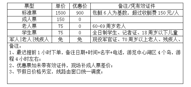 3、活动费用（含船票):